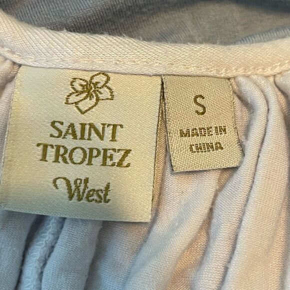 Saint Tropez West Beach Cover-up Mini Dress Blue White Ombre S - Picture 4 of 5